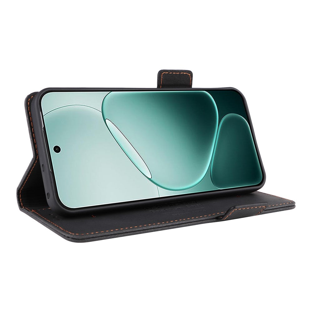 For Oppo Oppo A6 Pro 5G Case Leather Wallet Flip Phone Cover with Hardware Decor