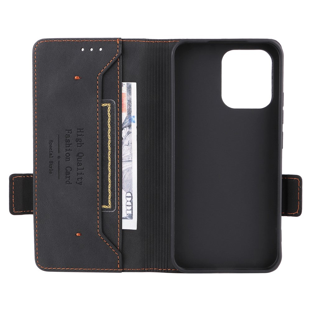 For Oppo Oppo A6 Pro 5G Case Leather Wallet Flip Phone Cover with Hardware Decor