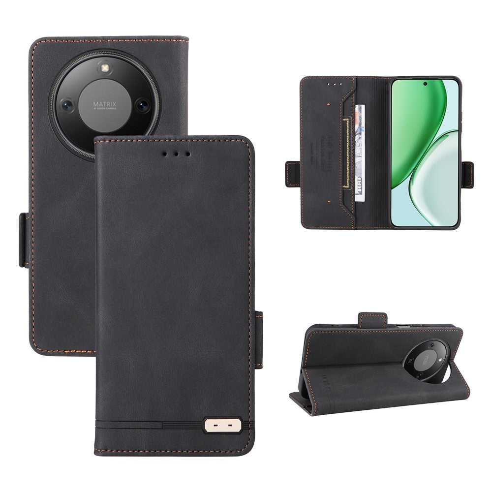 For Honor X70 5G  /  X9d 5G Case Leather Wallet Flip Phone Cover with Hardware Decor