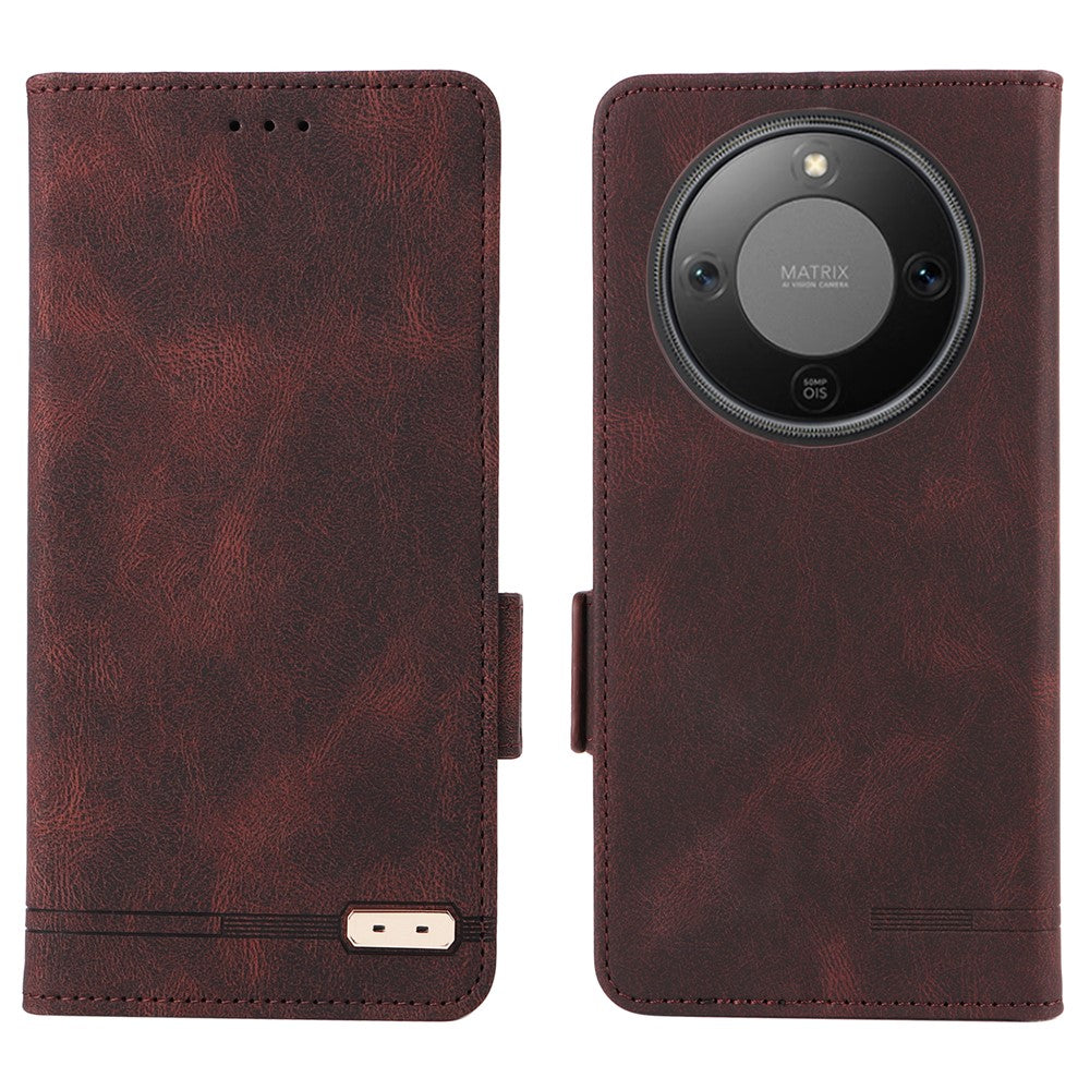 For Honor X70 5G  /  X9d 5G Case Leather Wallet Flip Phone Cover with Hardware Decor