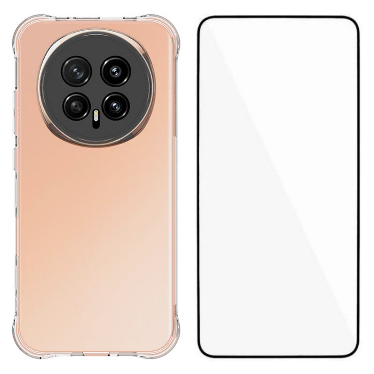 For Honor Magic8 5G Case WANLONFENG WL Series 2.0mm TPU Phone Cover with Tempered Glass Film