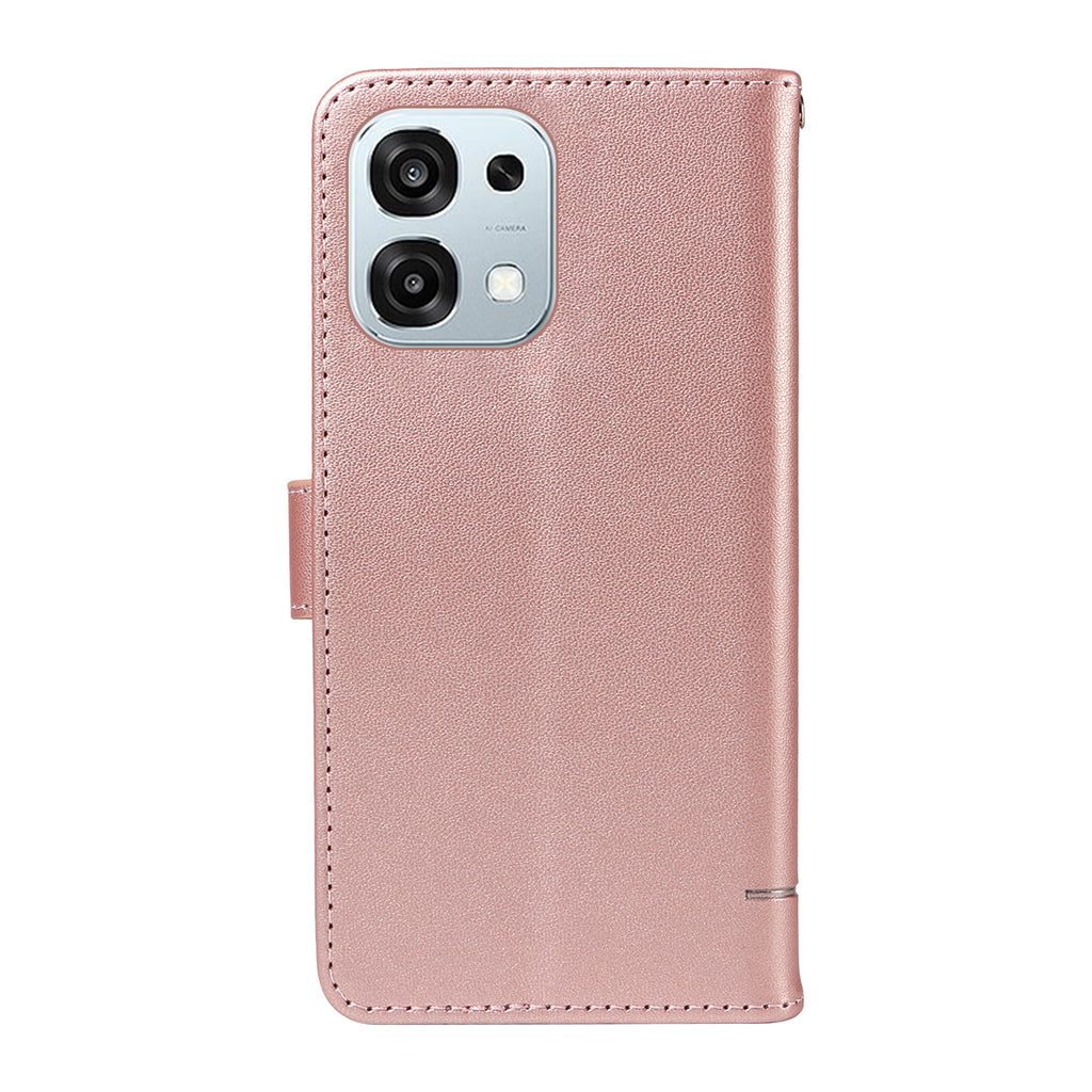 For Oppo A6 Pro 4G / Oppo F31 5G / Oppo A6 Pro 5G Case Cat Pattern Imprint Leather Phone Cover with Wrist Strap