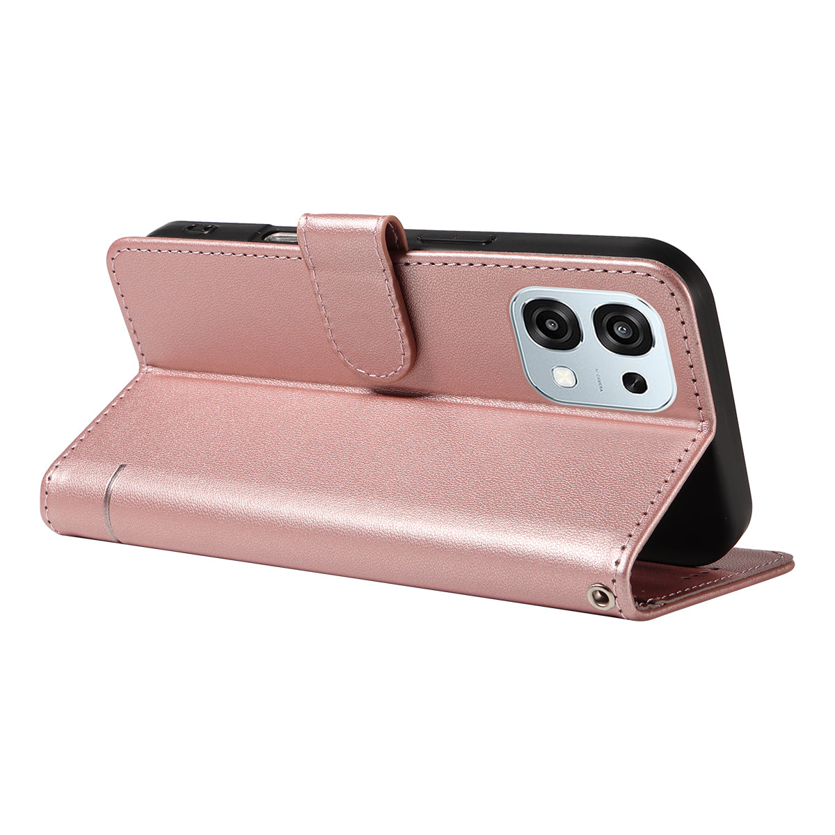 For Oppo A6 Pro 4G / Oppo F31 5G / Oppo A6 Pro 5G Case Cat Pattern Imprint Leather Phone Cover with Wrist Strap