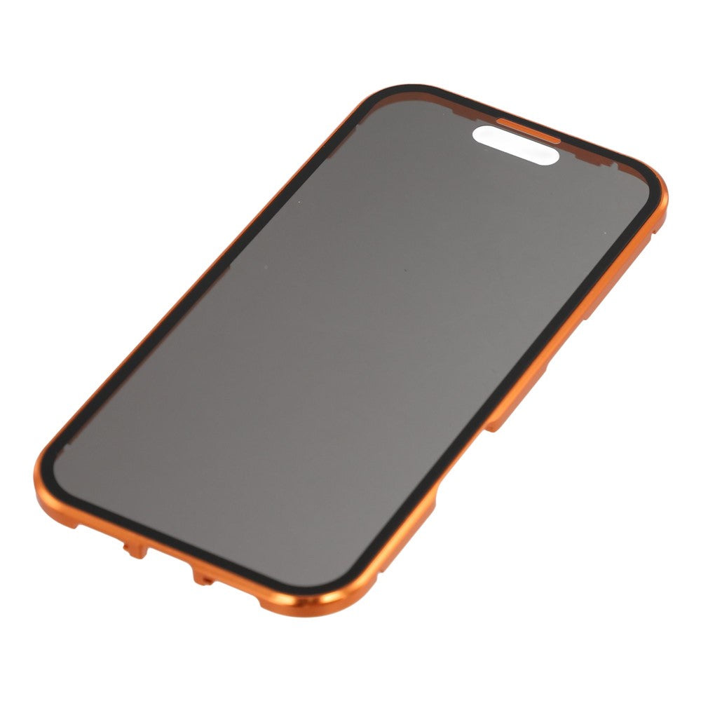For iPhone 17 Case Anti-Spy Double-Sided Tempered Glass + Magnetic Metal Frame Phone Cover