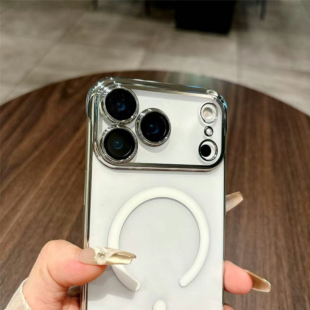 Coque sans cadre en TPU antichoc, finition électroplaquée, compatible MagSafe, pour iPhone 17 Pro