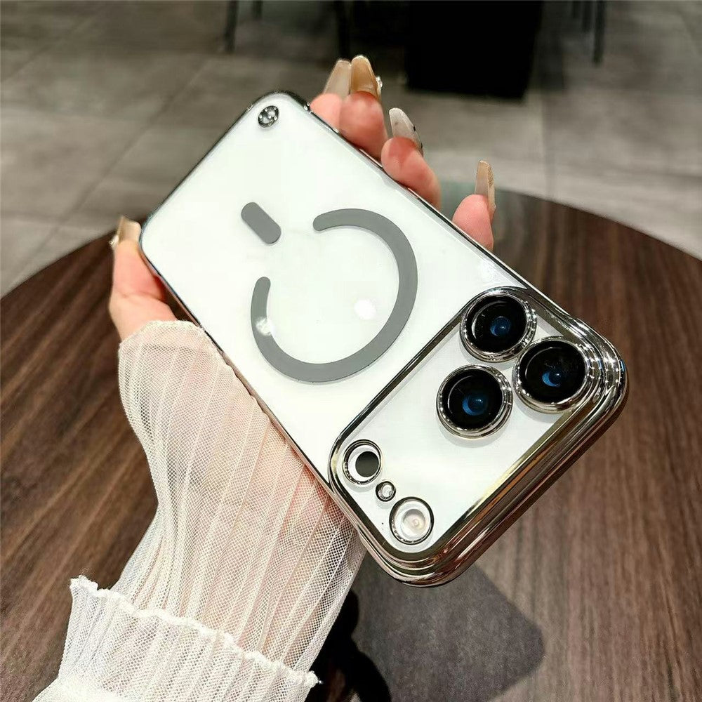 Coque sans cadre en TPU antichoc, finition électroplaquée, compatible MagSafe, pour iPhone 17 Pro