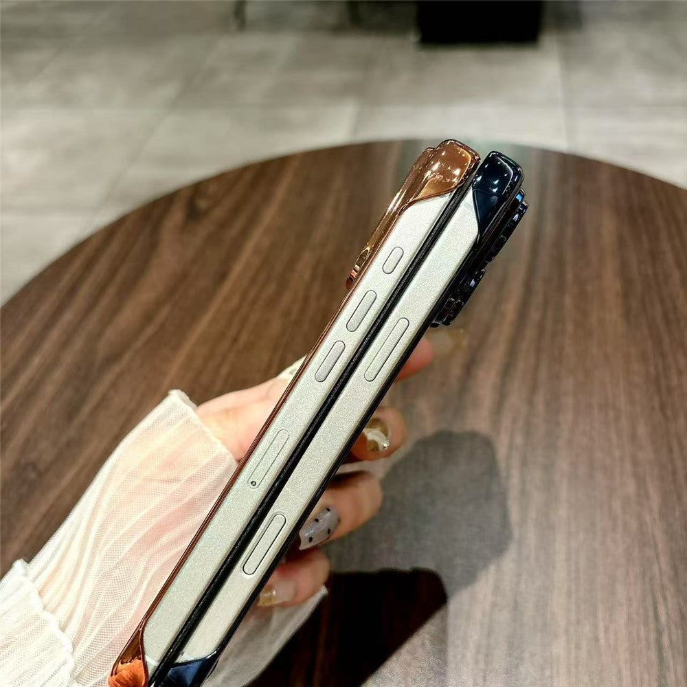 For iPhone 17 Pro Max Electroplating Frameless Case Compatible with MagSafe TPU Shockproof Phone Cover