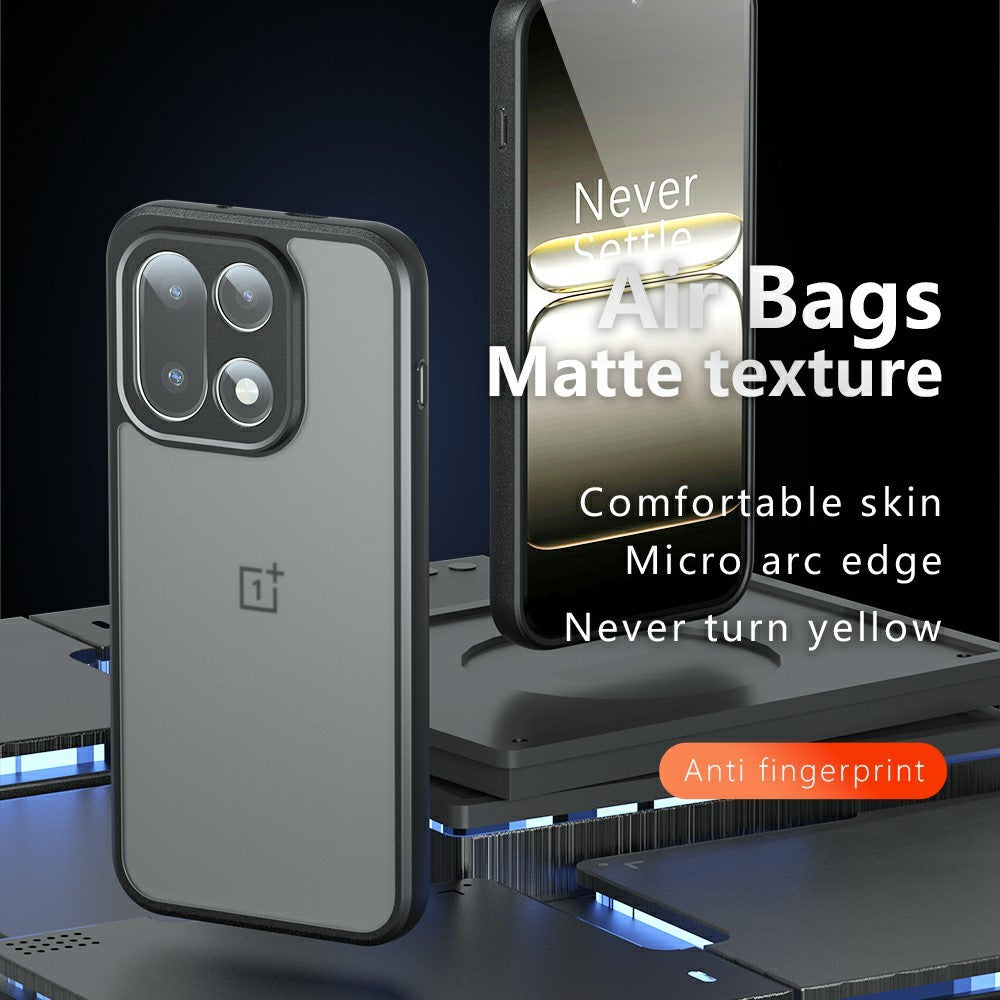 For OnePlus 15 5G Shockproof Case TPU PC Matte Skin-feel Phone Back Cover