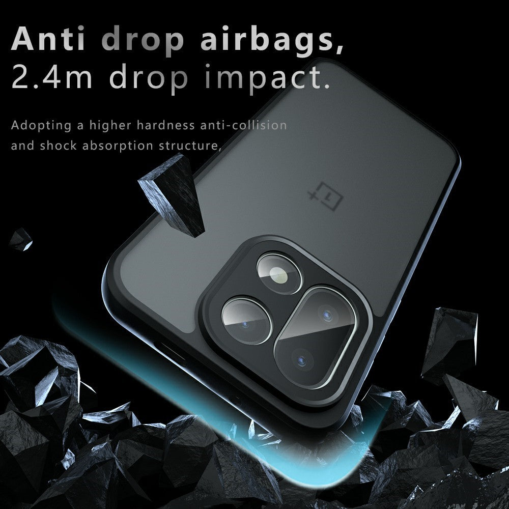 For OnePlus 15 5G Shockproof Case TPU PC Matte Skin-feel Phone Back Cover