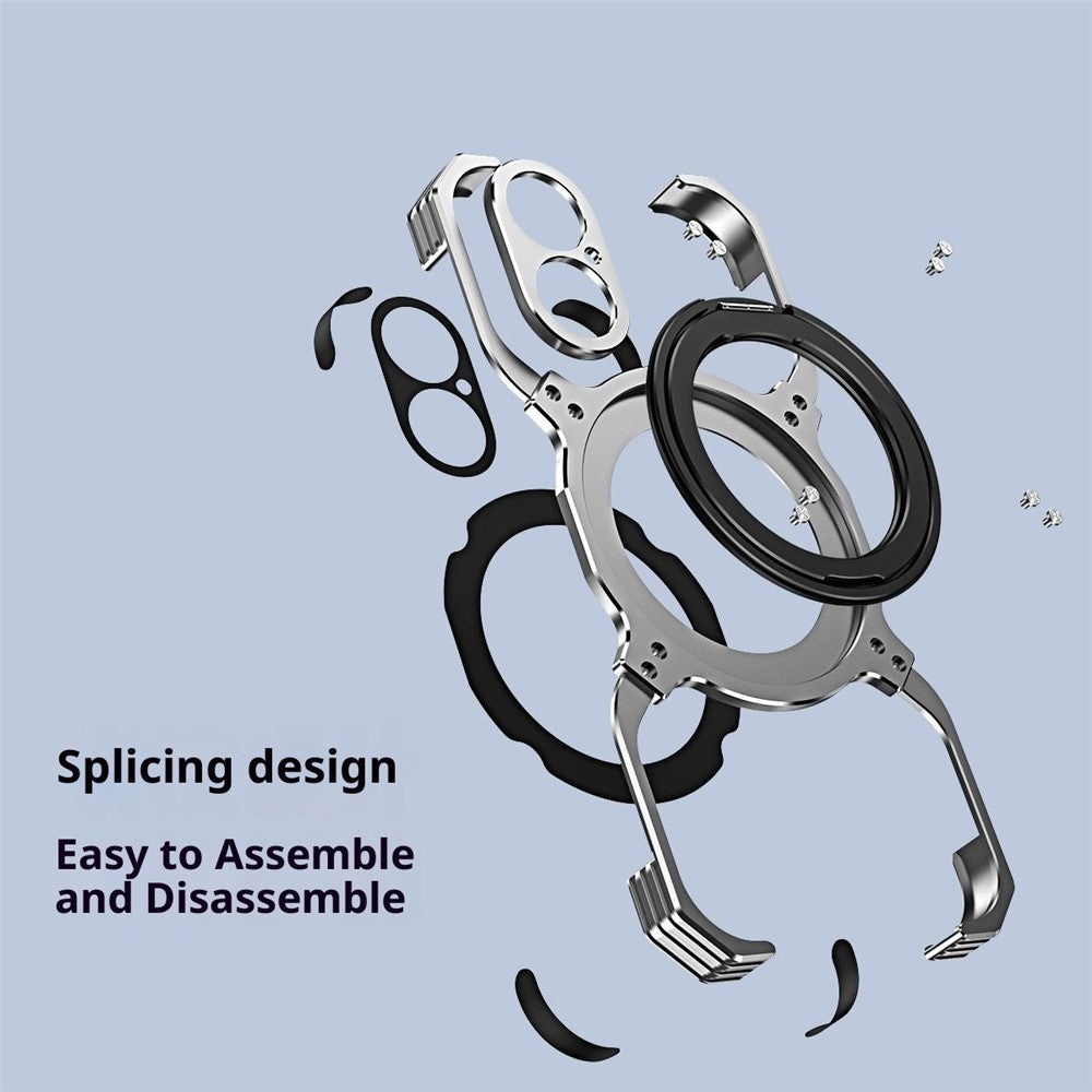 For iPhone 17 Case Kickstand Metal Bumper Magnetic Phone Cover