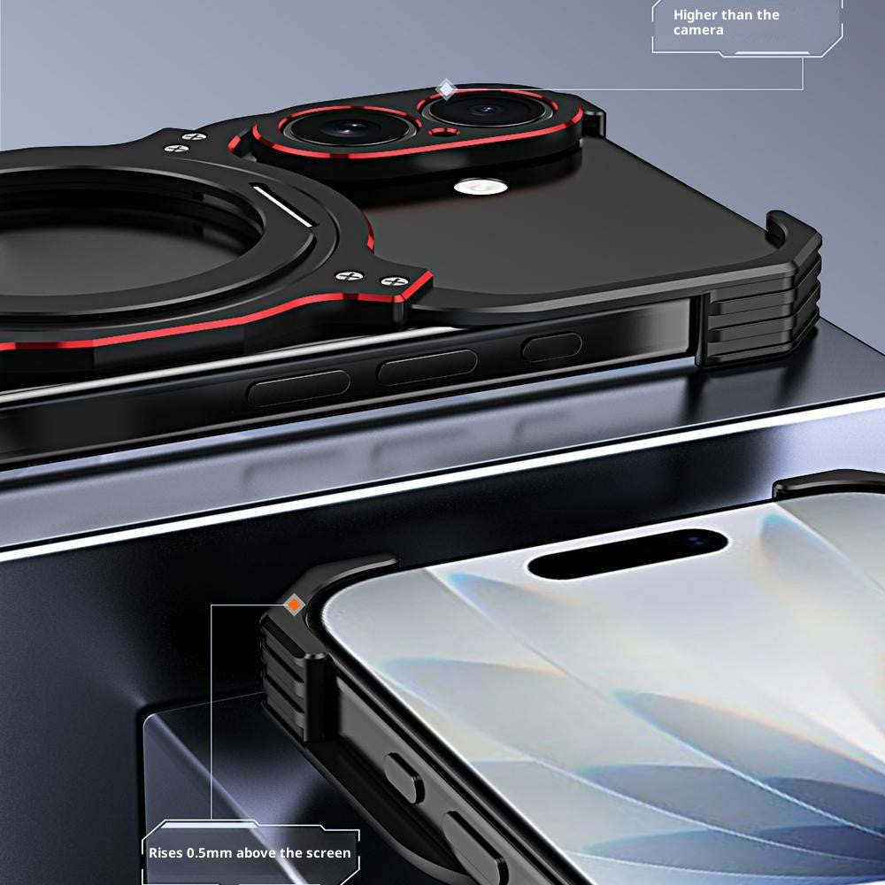 For iPhone 17 Case Kickstand Metal Bumper Magnetic Phone Cover