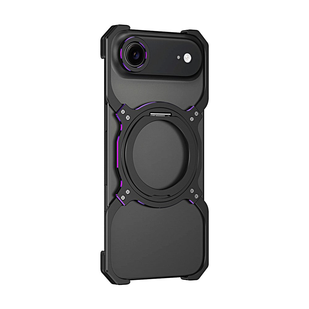 For iPhone Air Case Kickstand Metal Bumper Magnetic Phone Cover