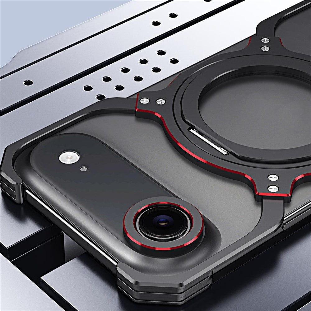 For iPhone Air Case Kickstand Metal Bumper Magnetic Phone Cover