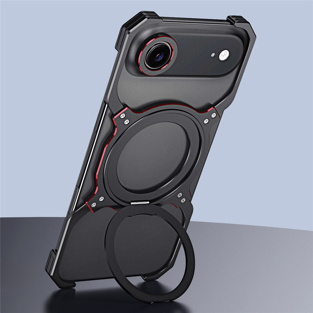 For iPhone Air Case Kickstand Metal Bumper Magnetic Phone Cover