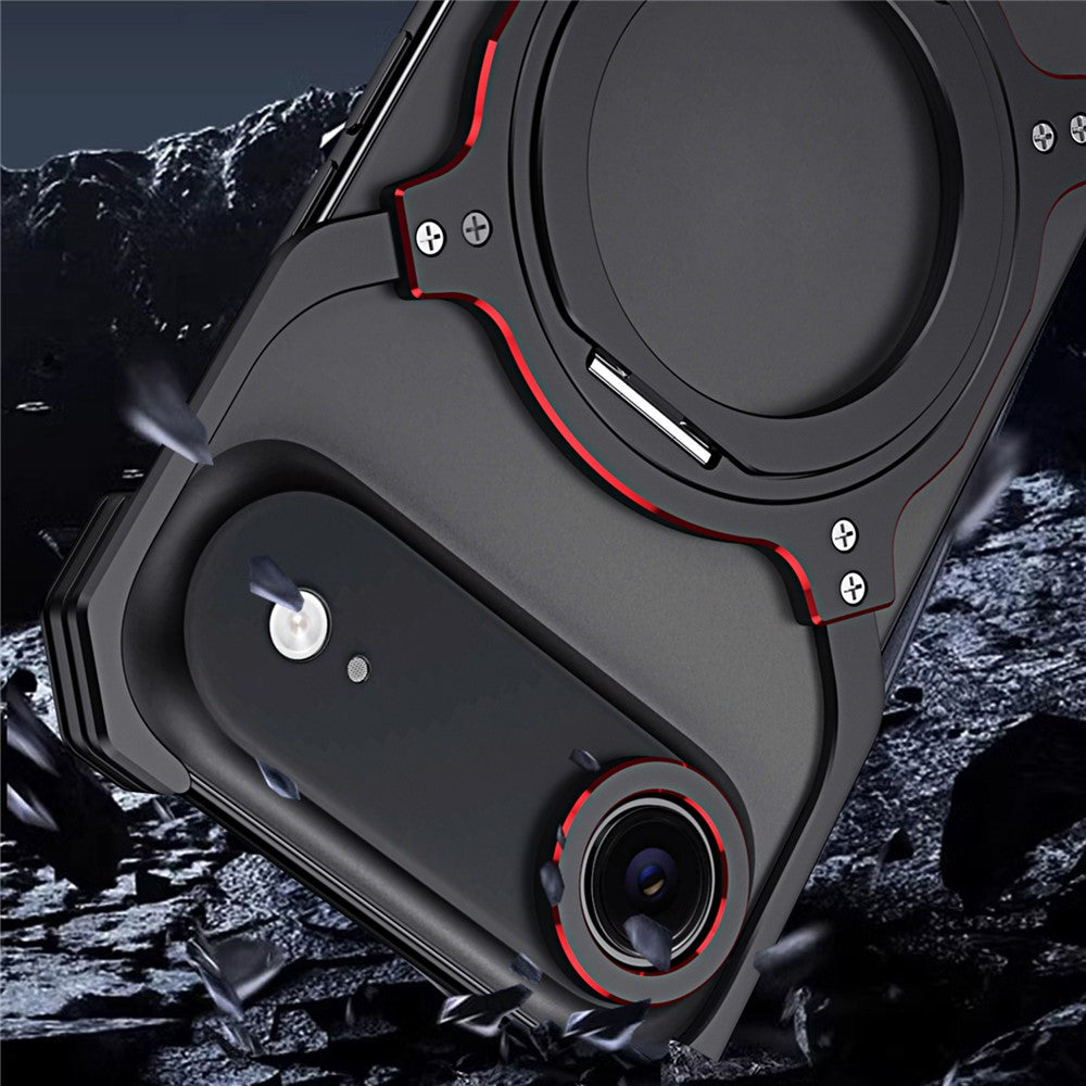 For iPhone Air Case Kickstand Metal Bumper Magnetic Phone Cover