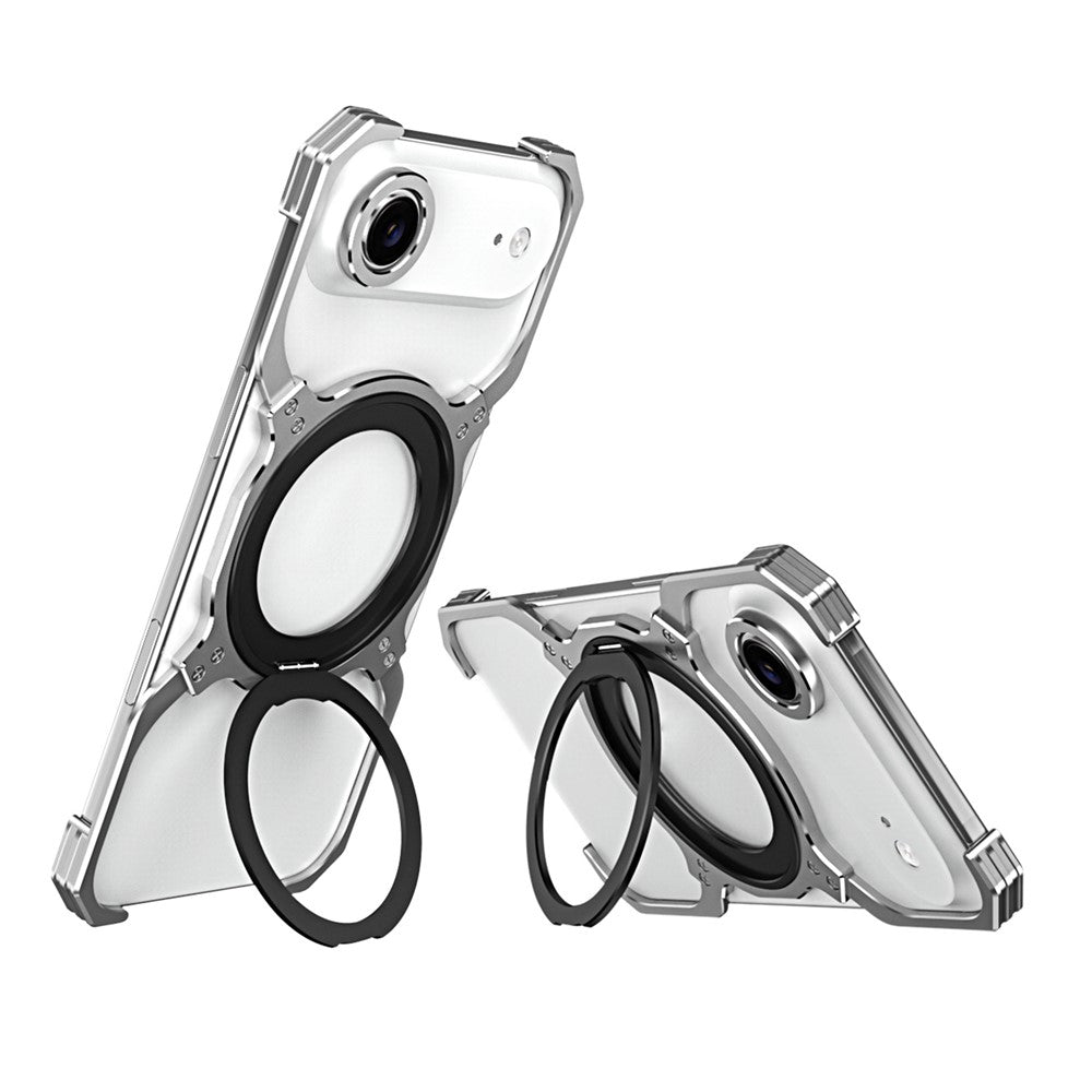For iPhone Air Case Kickstand Metal Bumper Magnetic Phone Cover