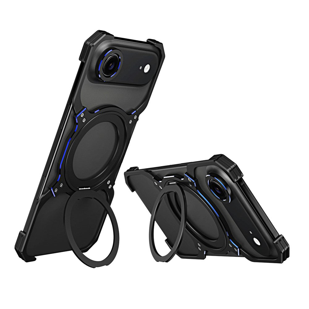 For iPhone Air Case Kickstand Metal Bumper Magnetic Phone Cover