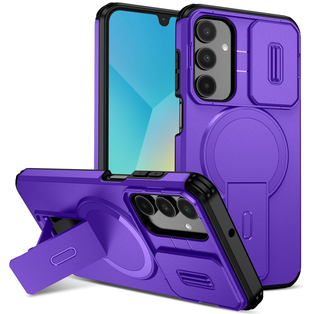 For Samsung Galaxy A16 5G / 4G Case Kickstand Camera Slider PC + TPU Phone Cover Compatible with MagSafe