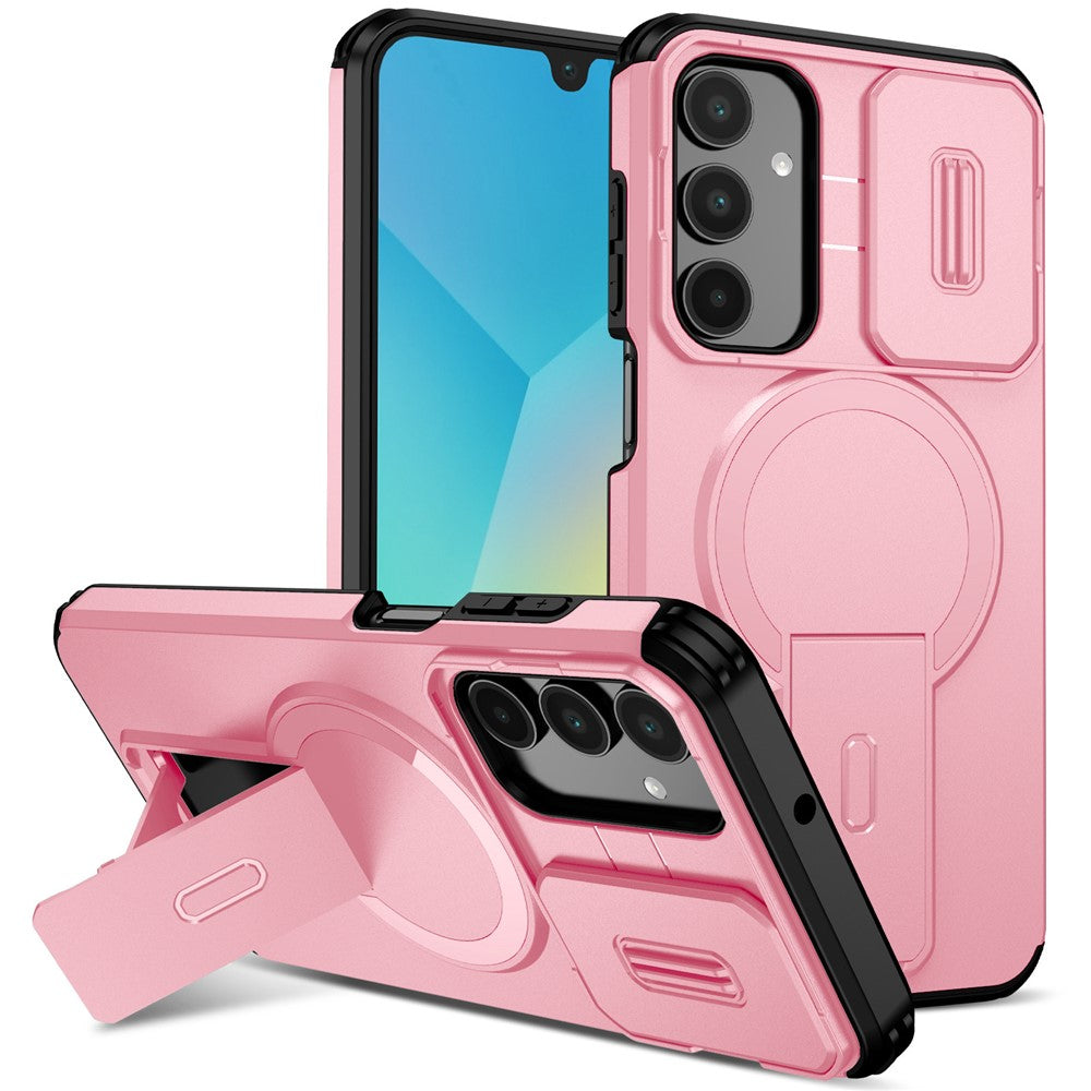 For Samsung Galaxy A16 5G / 4G Case Kickstand Camera Slider PC + TPU Phone Cover Compatible with MagSafe