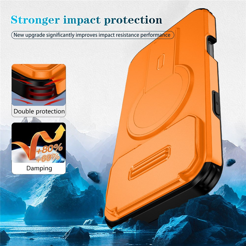 For iPhone 17 Pro Max Case Kickstand Camera Slider PC + TPU Phone Cover Compatible with MagSafe