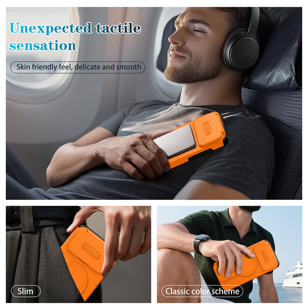 For iPhone 17 Pro Max Case Kickstand Camera Slider PC + TPU Phone Cover Compatible with MagSafe