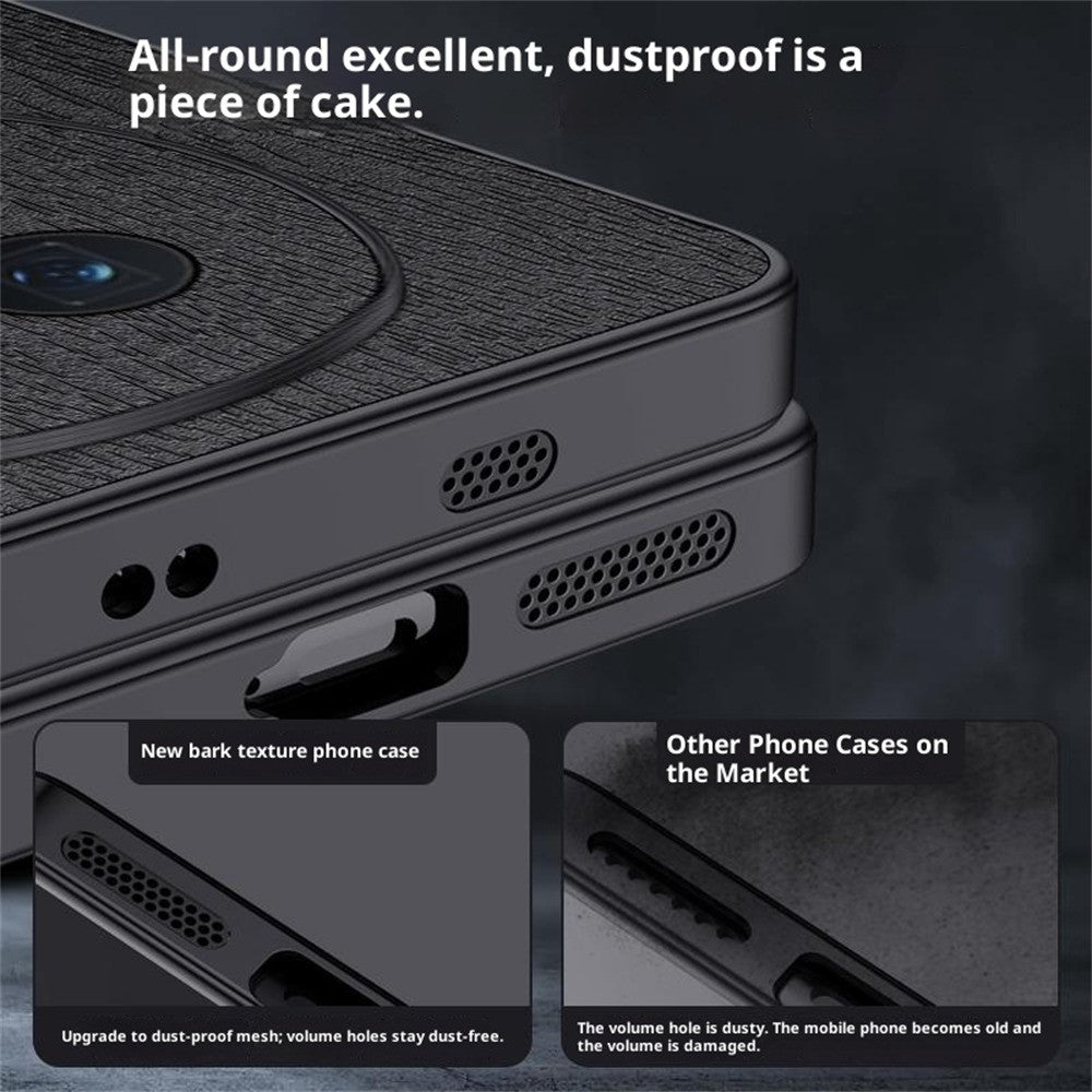 For Honor Magic8 5G Case Wood Texture PU Leather Coated PC TPU Phone Cover