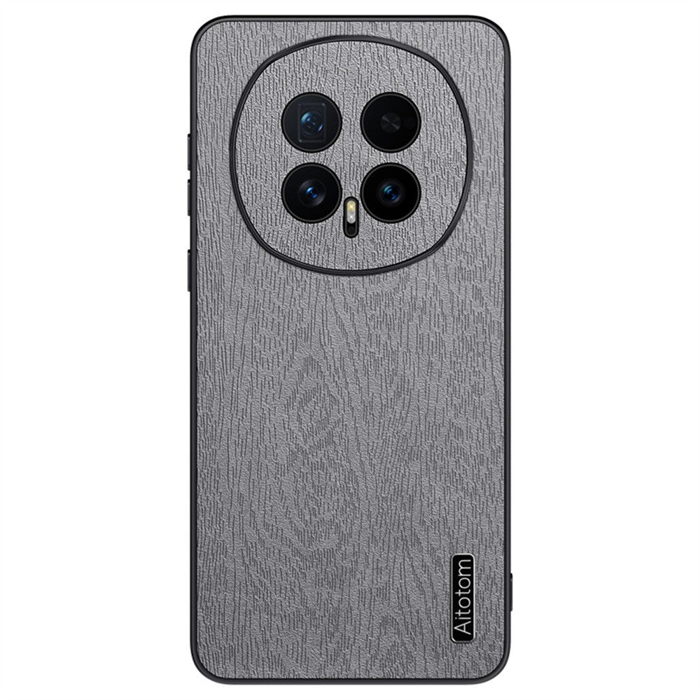 For Honor Magic8 5G Case Wood Texture PU Leather Coated PC TPU Phone Cover
