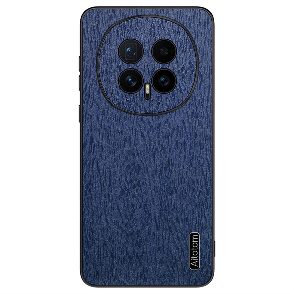 For Honor Magic8 5G Case Wood Texture PU Leather Coated PC TPU Phone Cover