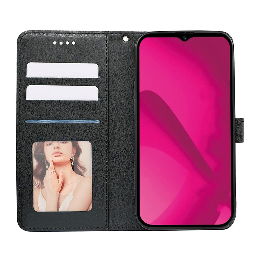 For T-Mobile REVVL 8 Wallet Phone Case Pattern Imprint Leather Flip Cover