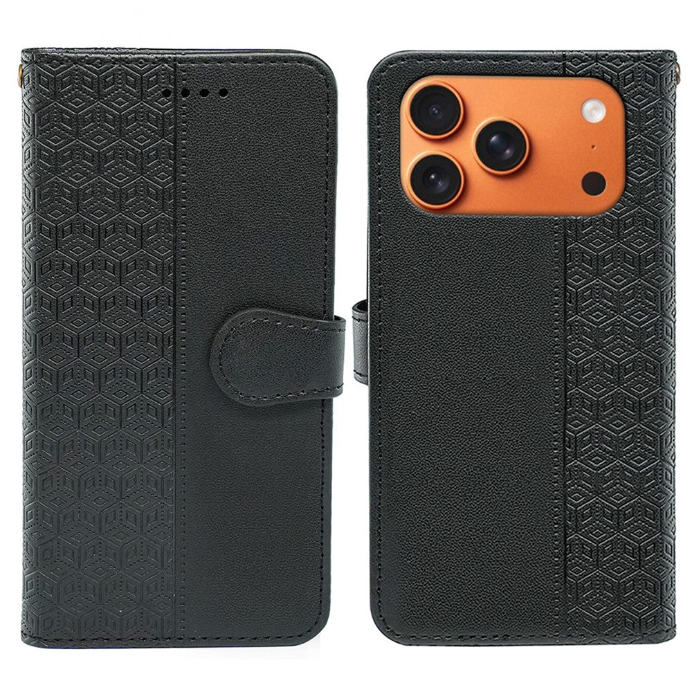 For iPhone 17 Pro Wallet Phone Case Pattern Imprint Leather Flip Cover