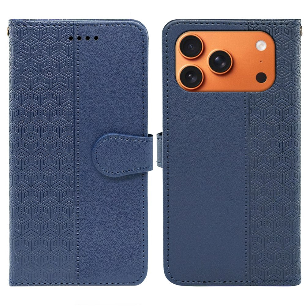 For iPhone 17 Pro Wallet Phone Case Pattern Imprint Leather Flip Cover
