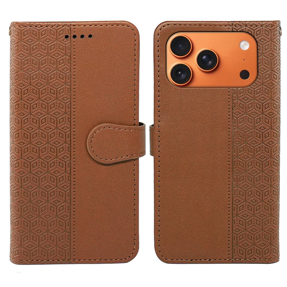 For iPhone 17 Pro Wallet Phone Case Pattern Imprint Leather Flip Cover