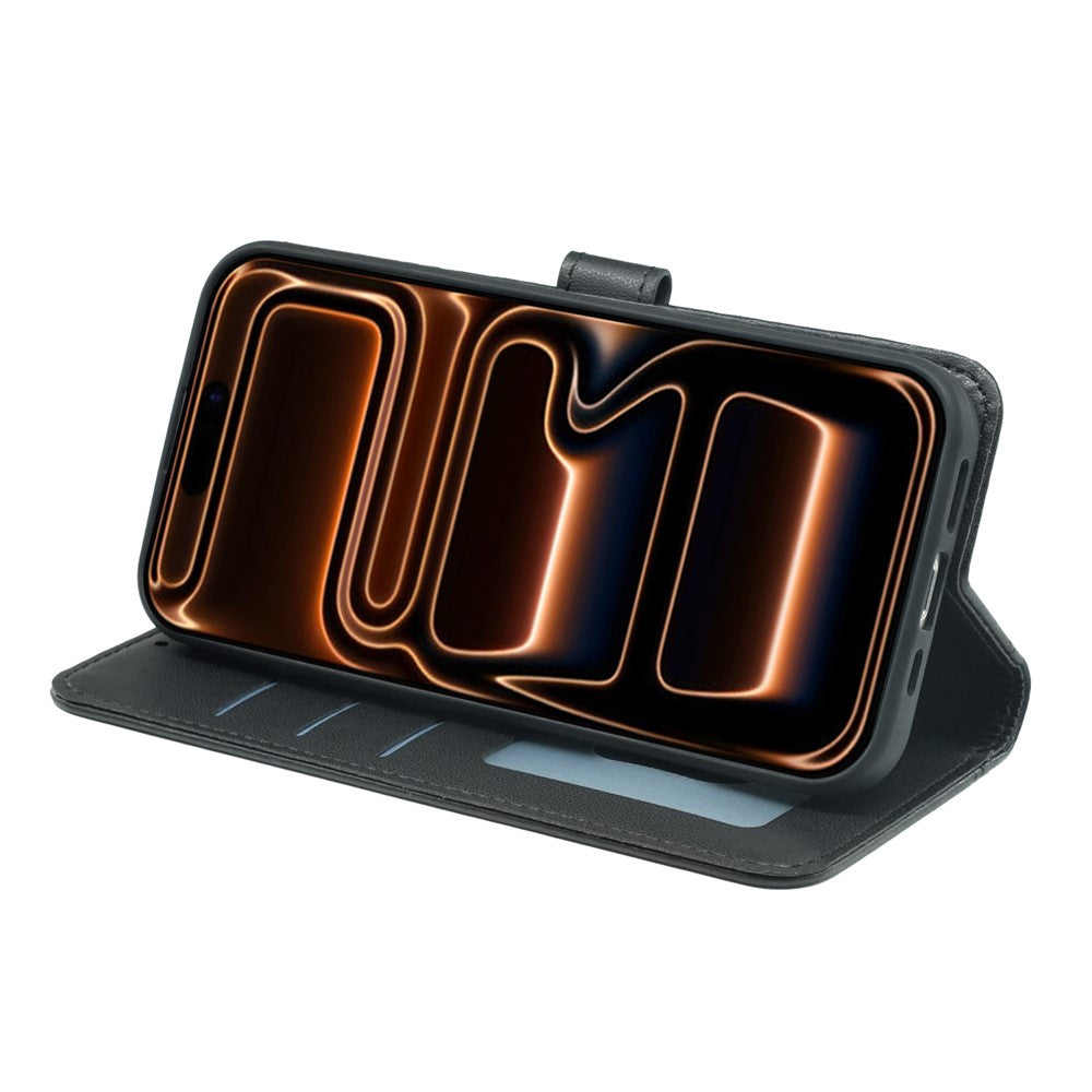 For iPhone Air Wallet Case Magnetic Snap Leather Phone Cover with Strap