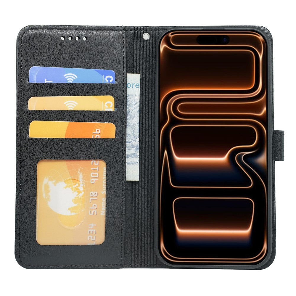 For iPhone Air Wallet Case Magnetic Snap Leather Phone Cover with Strap