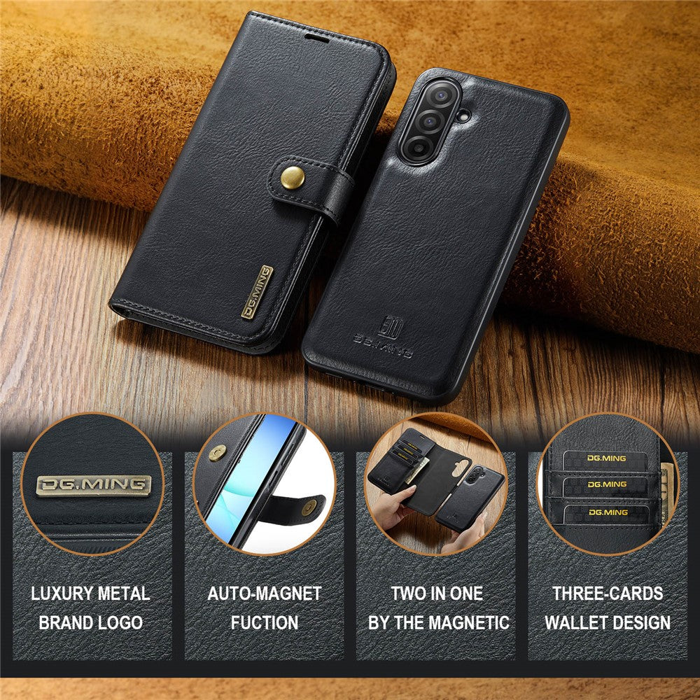 DG.MING for Samsung Galaxy A17 5G  /  4G Case Detachable Split Leather Phone Cover
