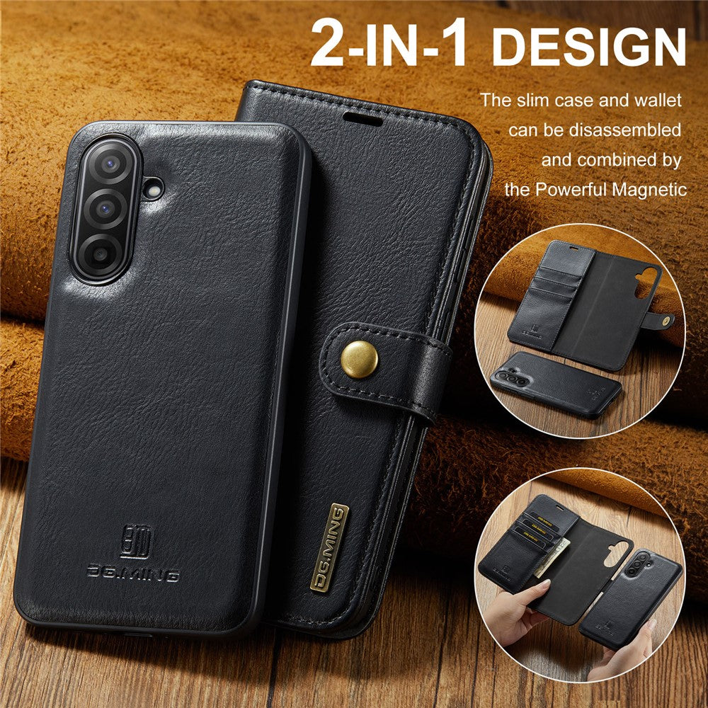 DG.MING for Samsung Galaxy A17 5G  /  4G Case Detachable Split Leather Phone Cover