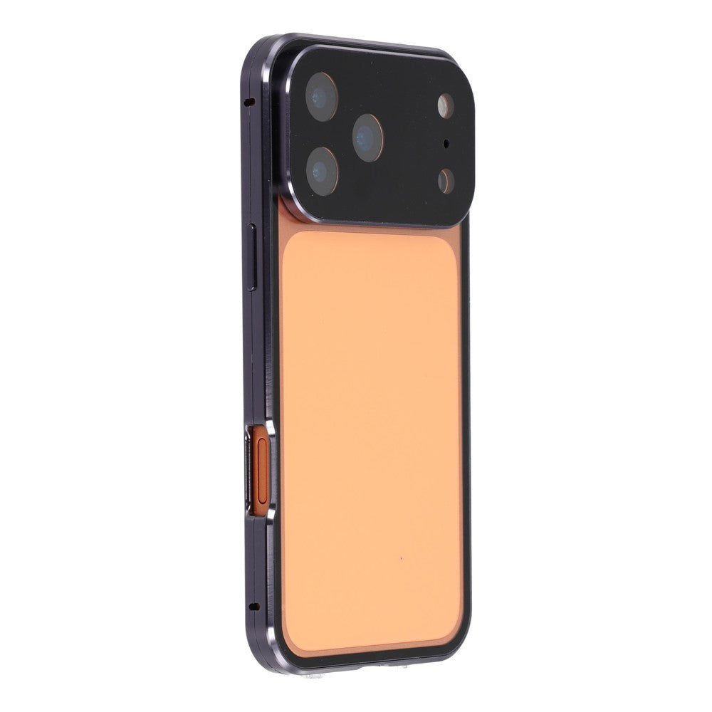 Coque anti-espion pour iPhone 17 Pro Max, double face en verre trempé et cadre magnétique en métal