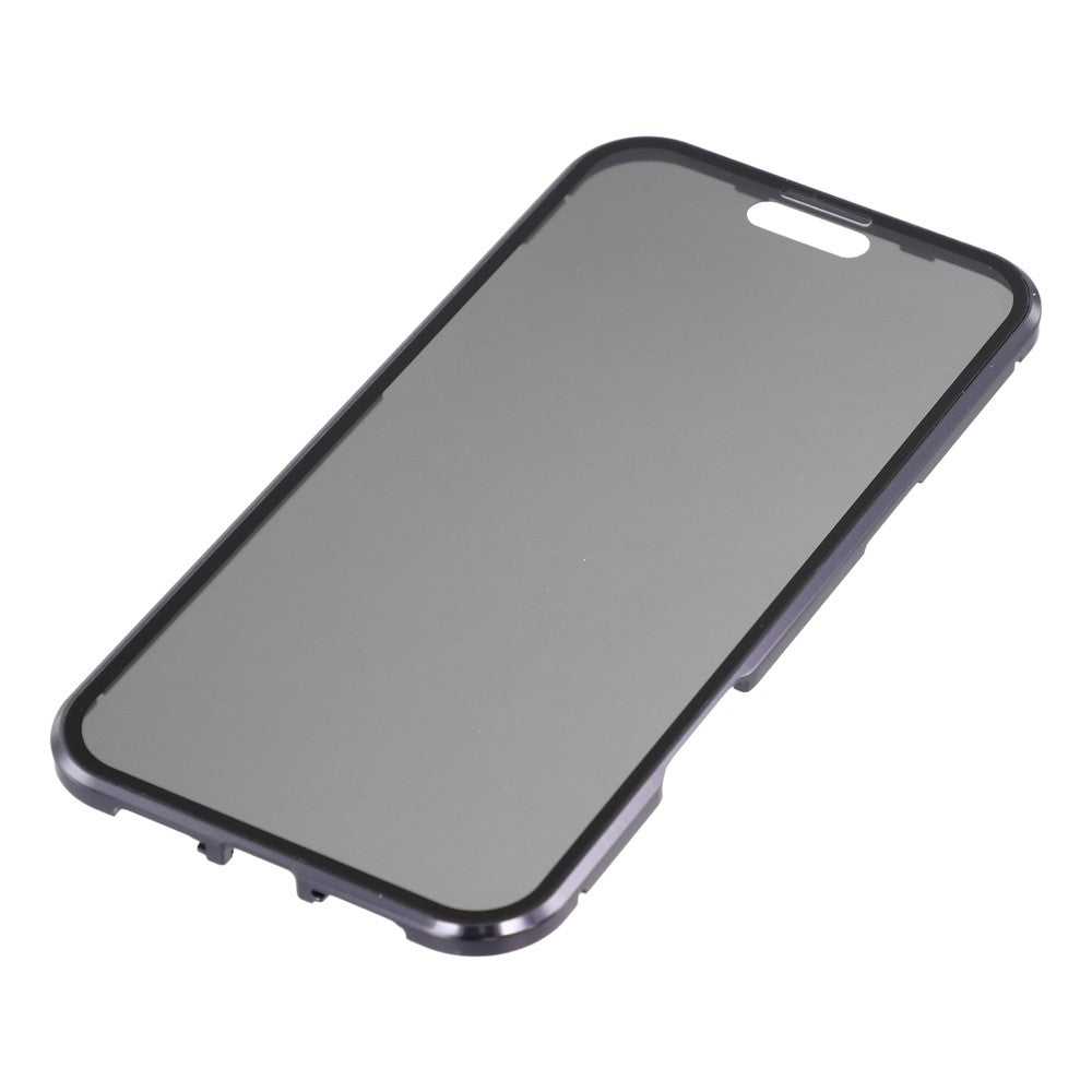 For iPhone 17 Pro Max Case Anti-Spy Double-Sided Tempered Glass + Magnetic Metal Frame Phone Cover