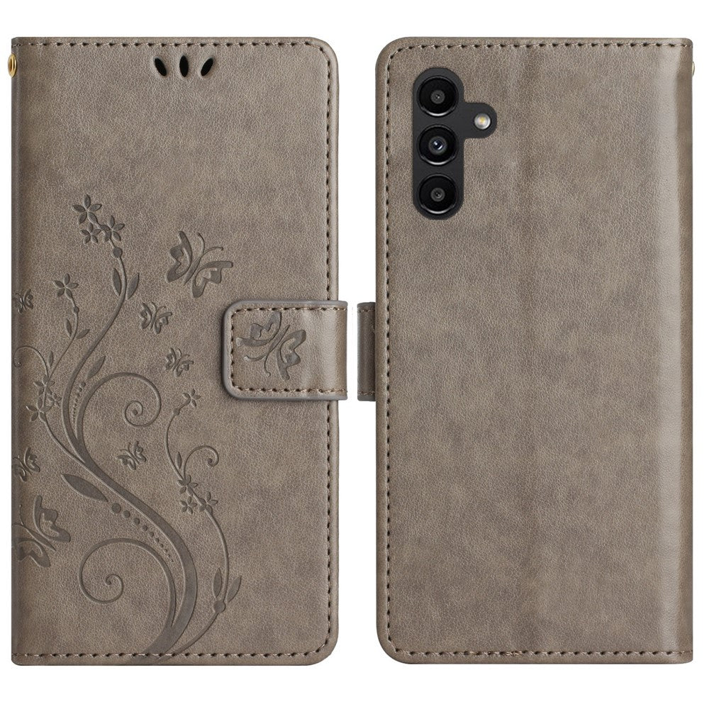 For Samsung Galaxy S26 / S26 Pro Leather Wallet Case Butterfly Flower Imprinted Phone Cover with Strap