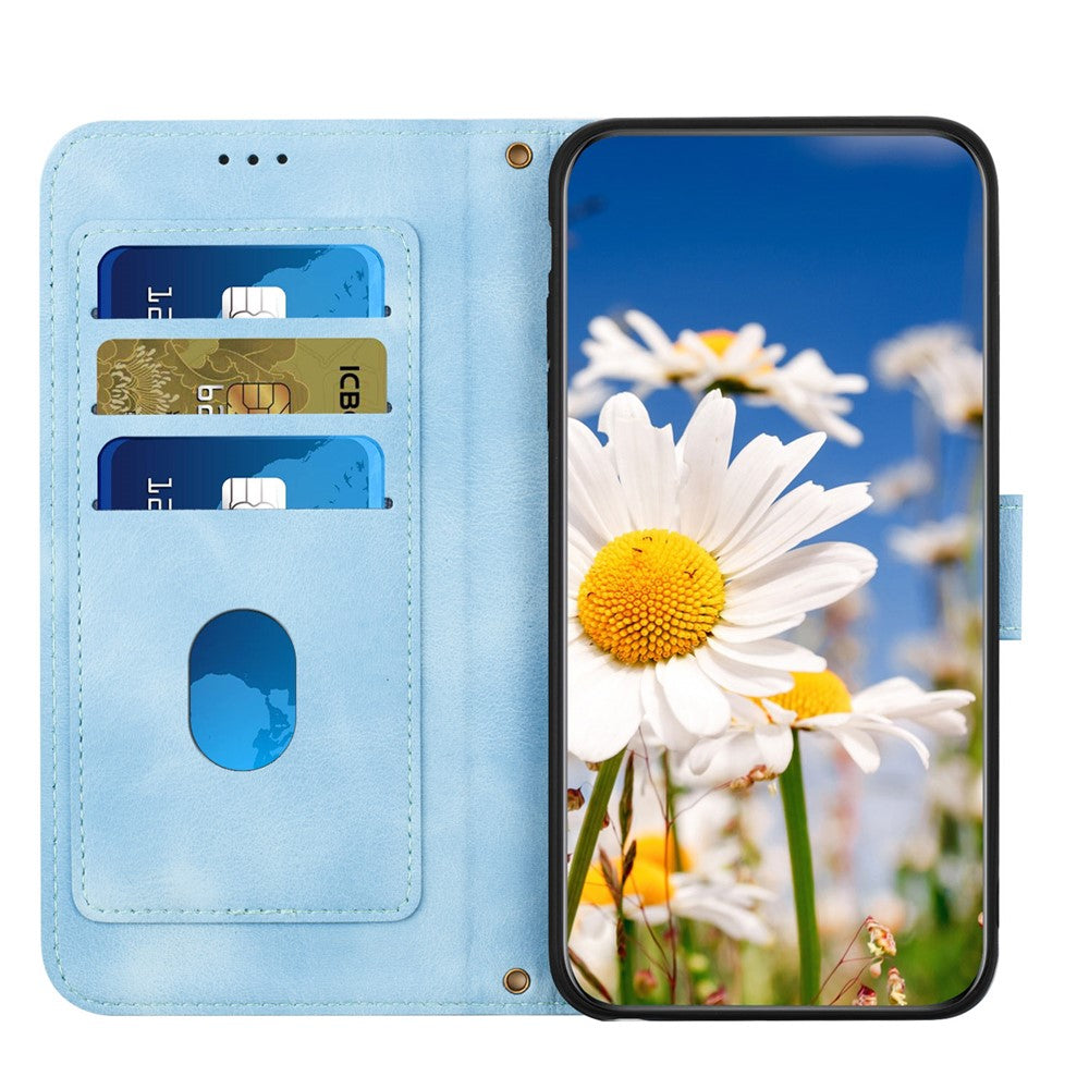 For Samsung Galaxy S26 Edge Case PU Leather Floral Phone Cover with Card Slots