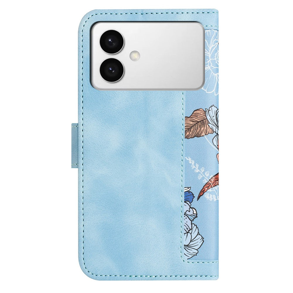 For Samsung Galaxy S26 Edge Case PU Leather Floral Phone Cover with Card Slots