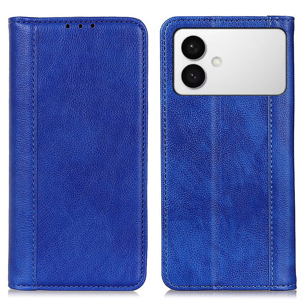 For Samsung Galaxy S26 Edge Stand Case Split Leather Litchi Texture Wallet Phone Cover