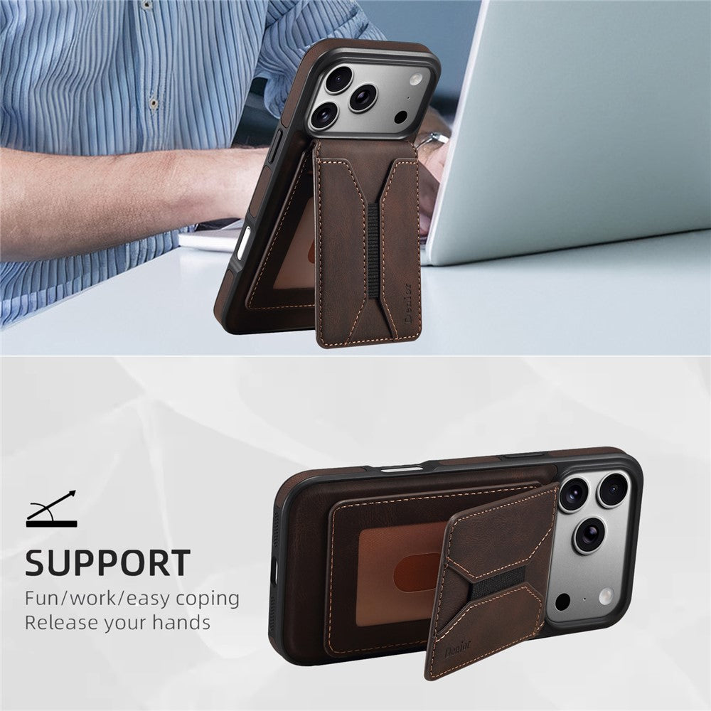 DENIOR D17 For iPhone 17 Pro Max Case Compatible with MagSafe Card Bag Phone Cover