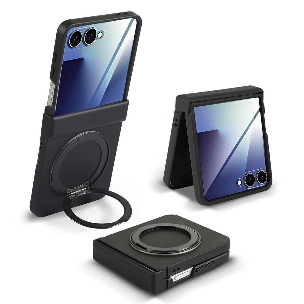 For Motorola Razr 60 Ultra 5G Magnetic Case Rotating Kickstand Electroplated PC Phone Cover