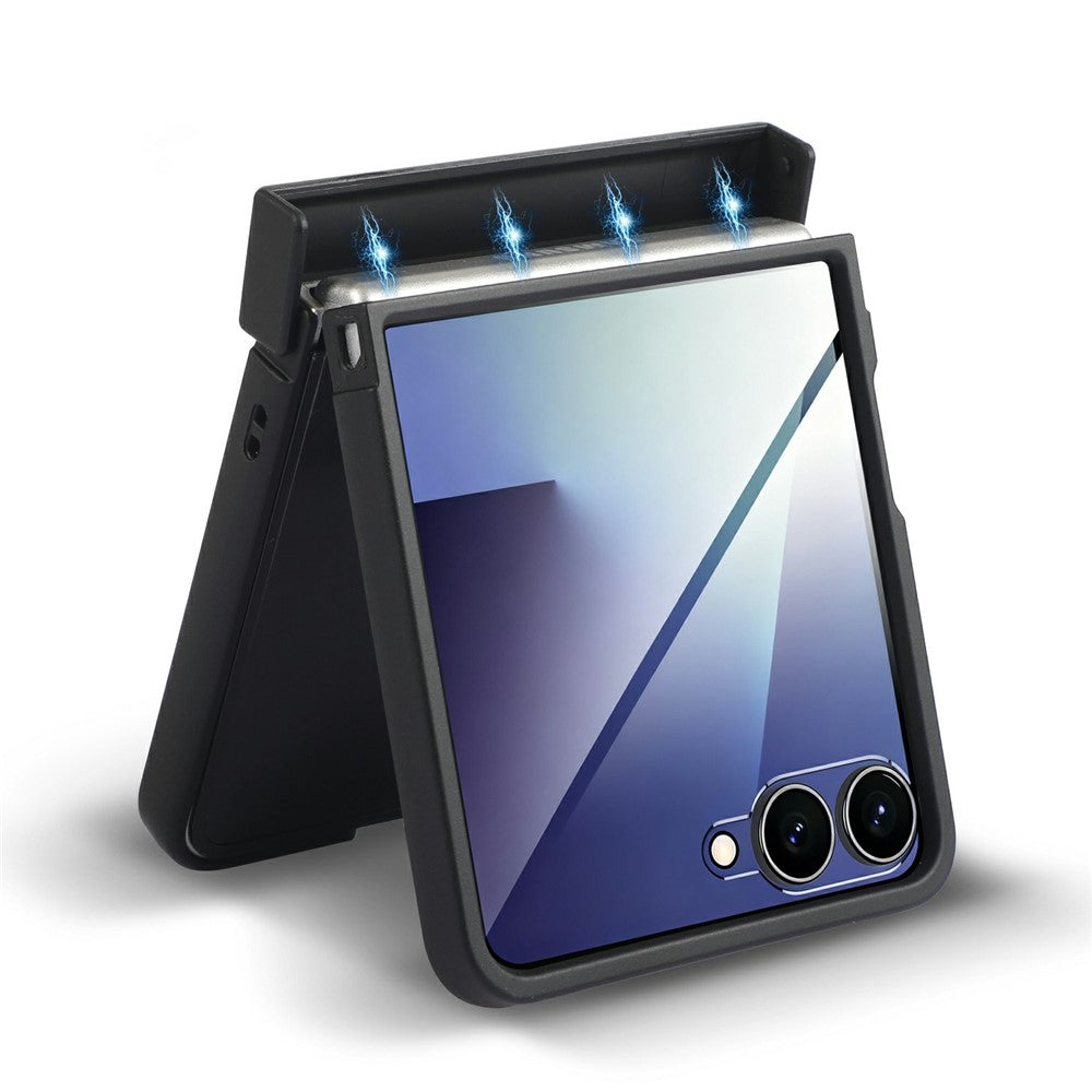 For Motorola Razr 60 Ultra 5G Magnetic Case Rotating Kickstand Electroplated PC Phone Cover