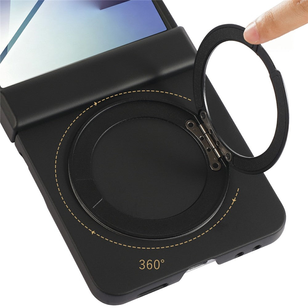 For Motorola Razr 50 Ultra 5G Magnetic Case Rotating Kickstand Electroplated PC Phone Cover