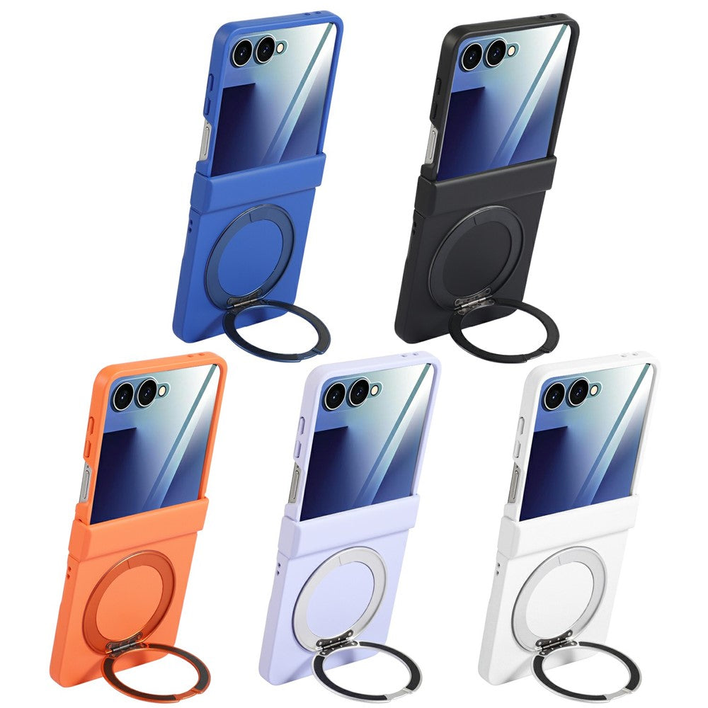 For Motorola Razr 50 Ultra 5G Magnetic Case Rotating Kickstand Electroplated PC Phone Cover