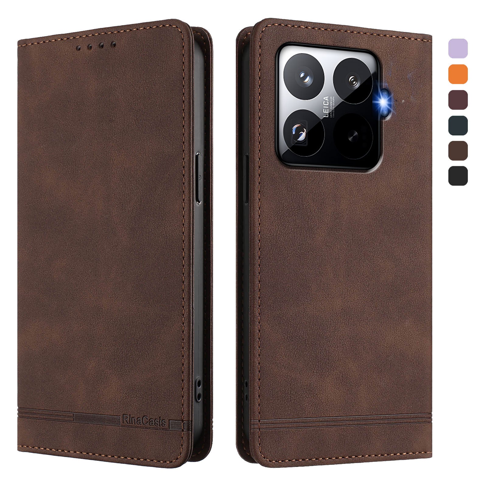 For Xiaomi 15T Pro Case RINACASIS RC23 RFID Blocking Wallet Stand PU Leather Phone Cover