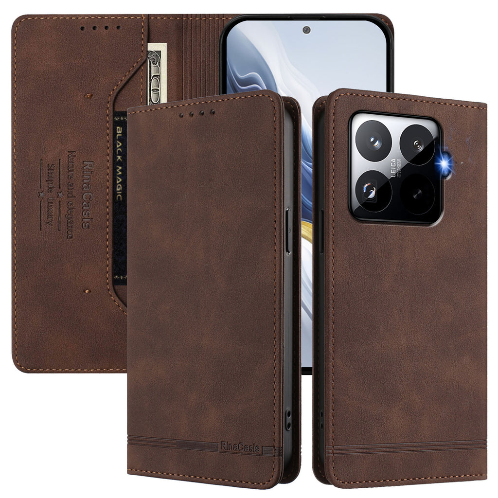 For Xiaomi 15T Pro Case RINACASIS RC23 RFID Blocking Wallet Stand PU Leather Phone Cover