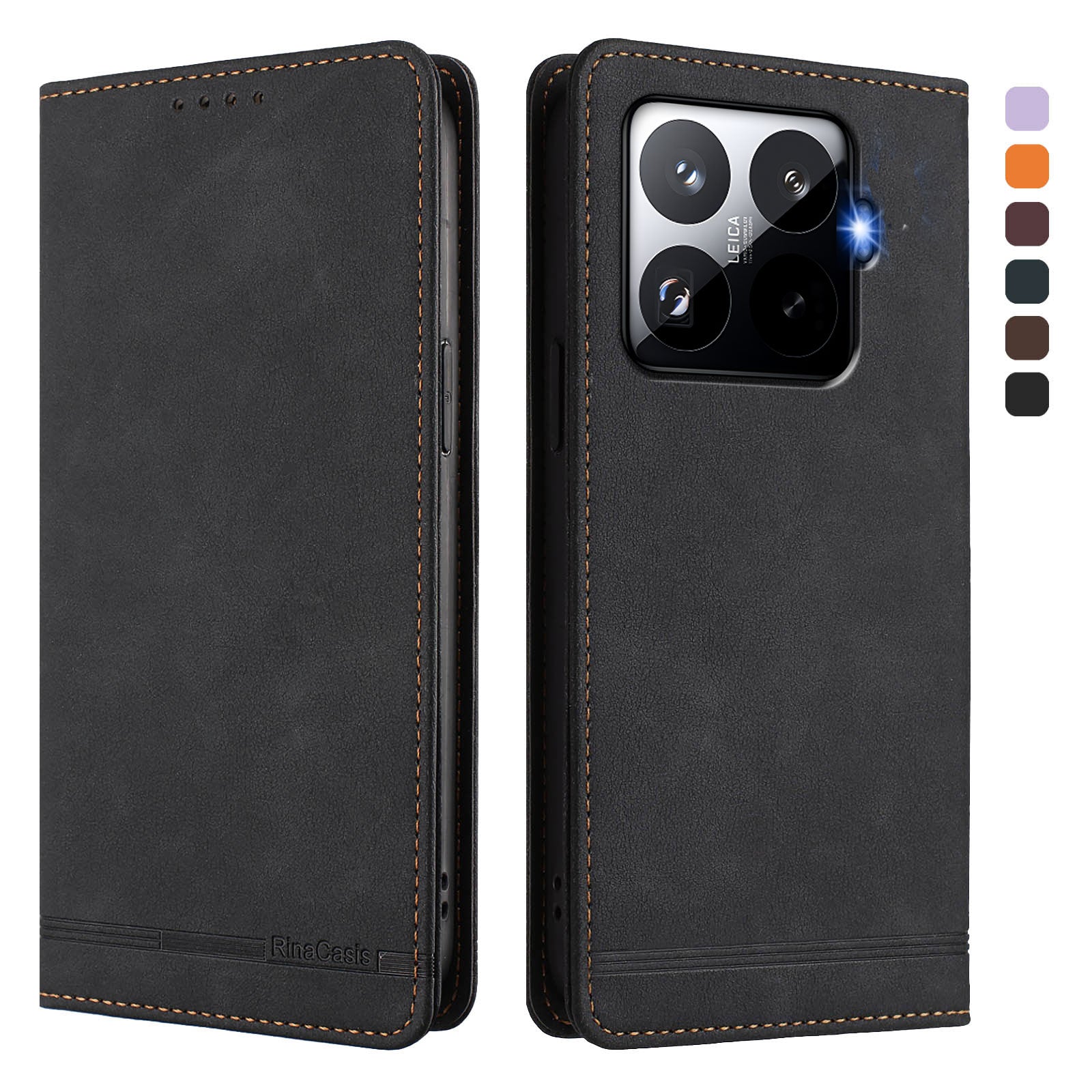 For Xiaomi 15T Pro Case RINACASIS RC23 RFID Blocking Wallet Stand PU Leather Phone Cover